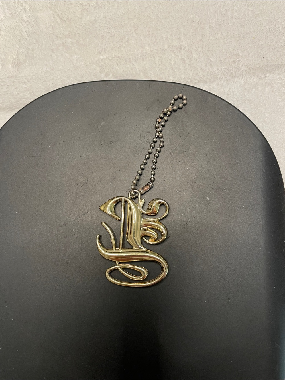 Luxy Replacement Gold Script Logo Emblem Charm Chain for Purse